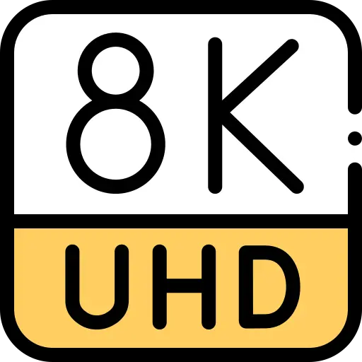 Icon representing 4K and Full HD streaming quality