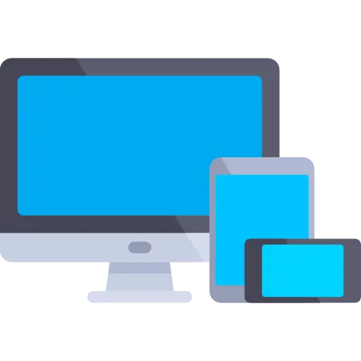 Icon showing multiple devices like TV, laptop, and phone