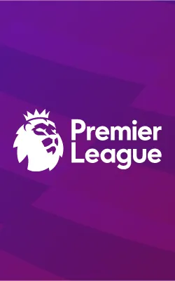 The official logo of the Premier League on a purple background